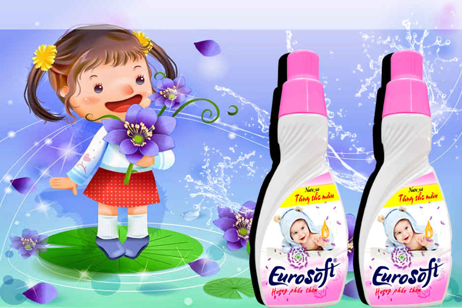 Nước xả EUROSOFT® “Tăng Sắc Màu” – Dịu nhẹ cho da nhạy cảm