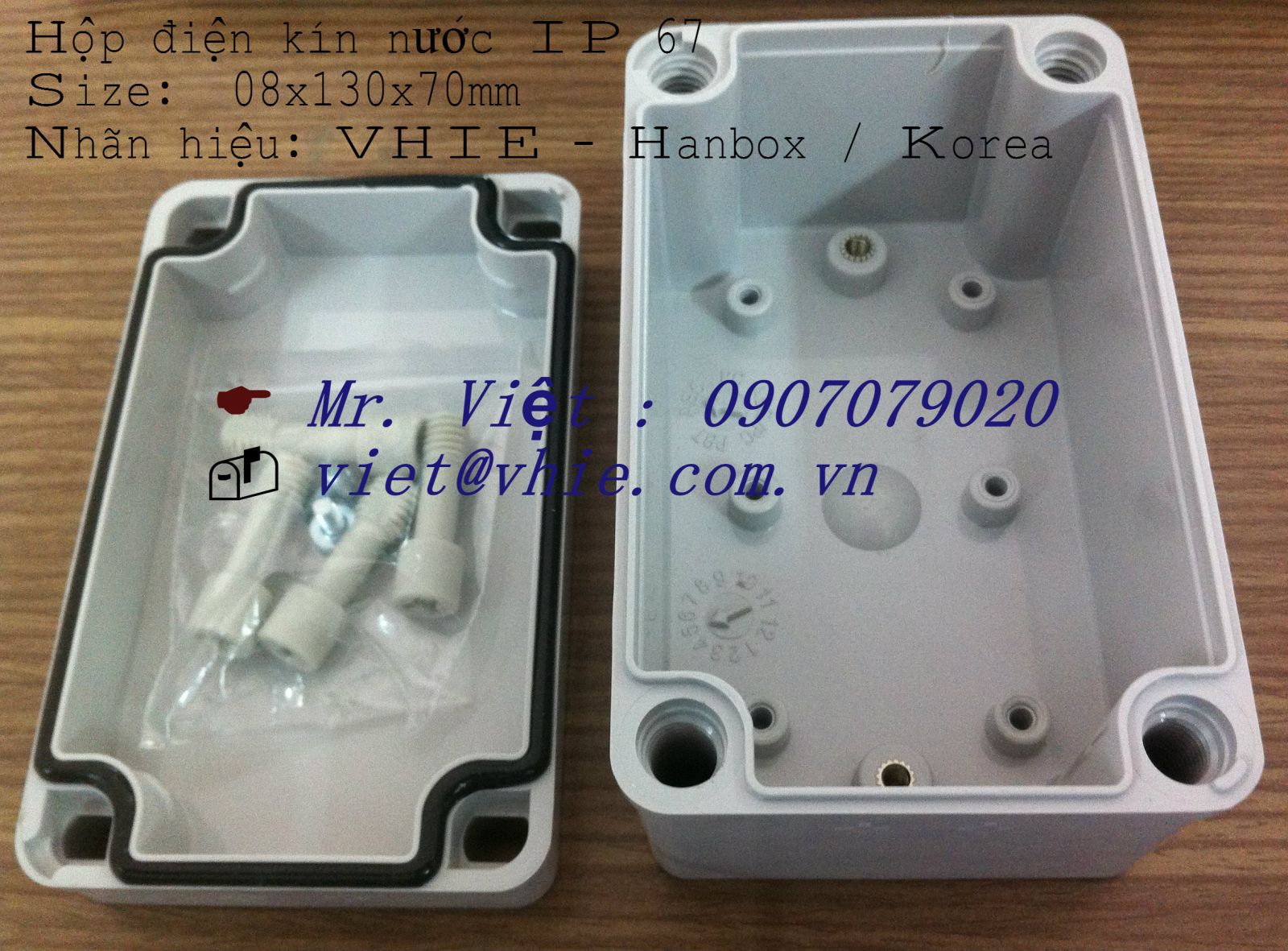 Tủ điện nhựa chống thấm nước IP67 Hanbox Hàn Quốc